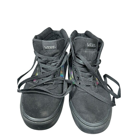 Vans Women’s Shoes Size 8 Ward Iridescent Black SK8 Hi Top Sneakers Skater EUC - Picture 4 of 7